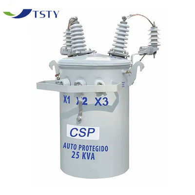 Transformador lleno de aceite - Transformador montado en poste de fase única con 60Hz garantizado 23kV 230V / 460V 50kVA