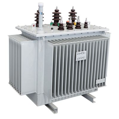 Transformador lleno de aceite de tres fases de 3mva 22kv montado en tierra para distribución de energía